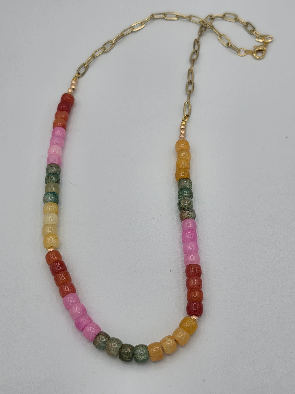 Candy Color Glass Bead Necklace