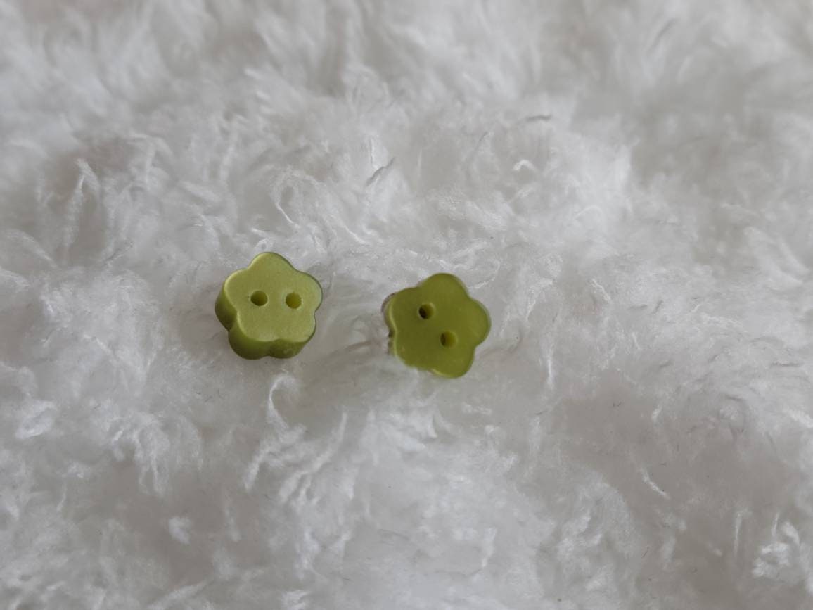 Mini Button Stud Earrings