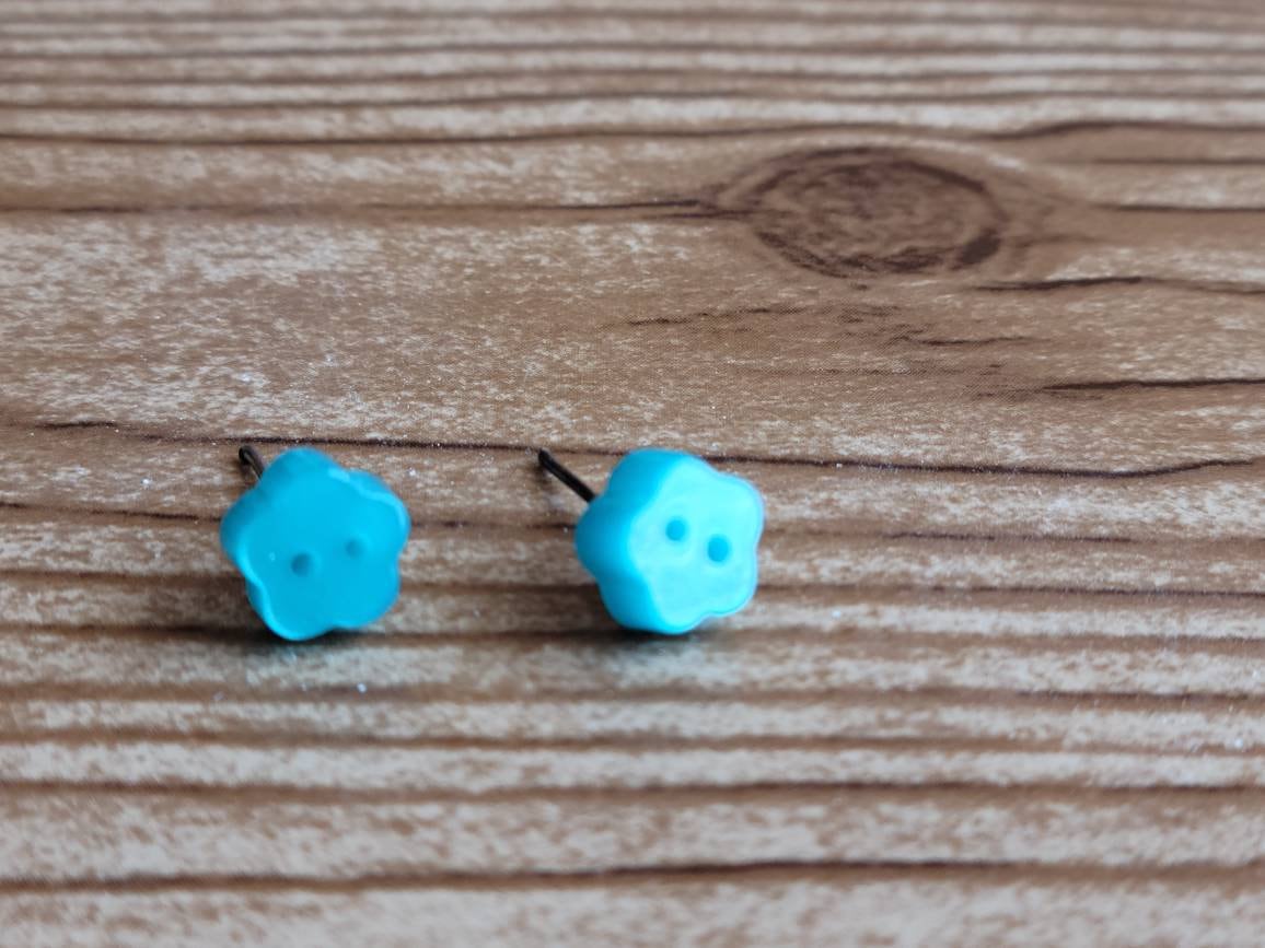 Mini Button Stud Earrings