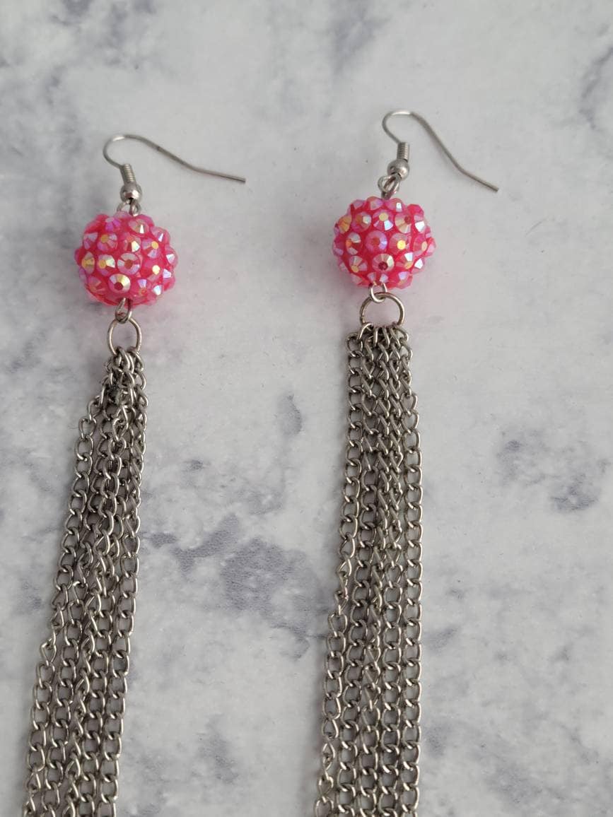Dangle pink earrings