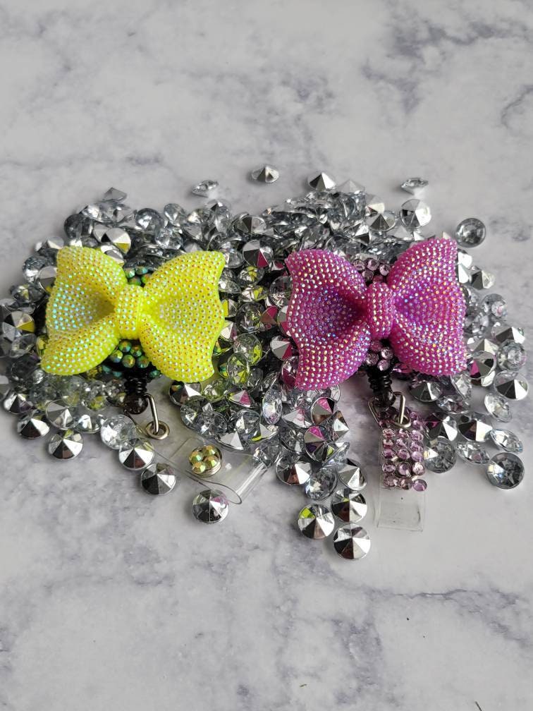 Iridescent Bow Badge Reel