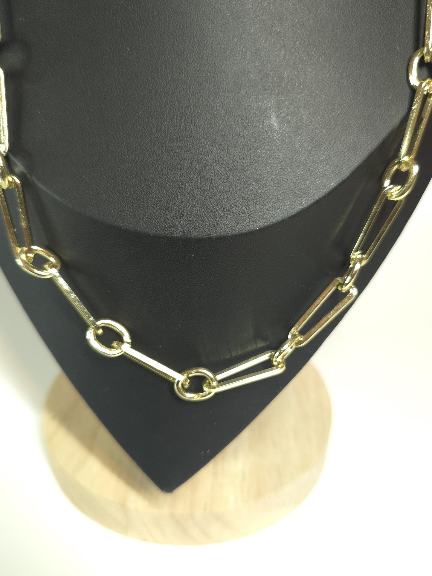 Gold Paperclip Chain Necklace | Minimalist Layering, 22.5 in