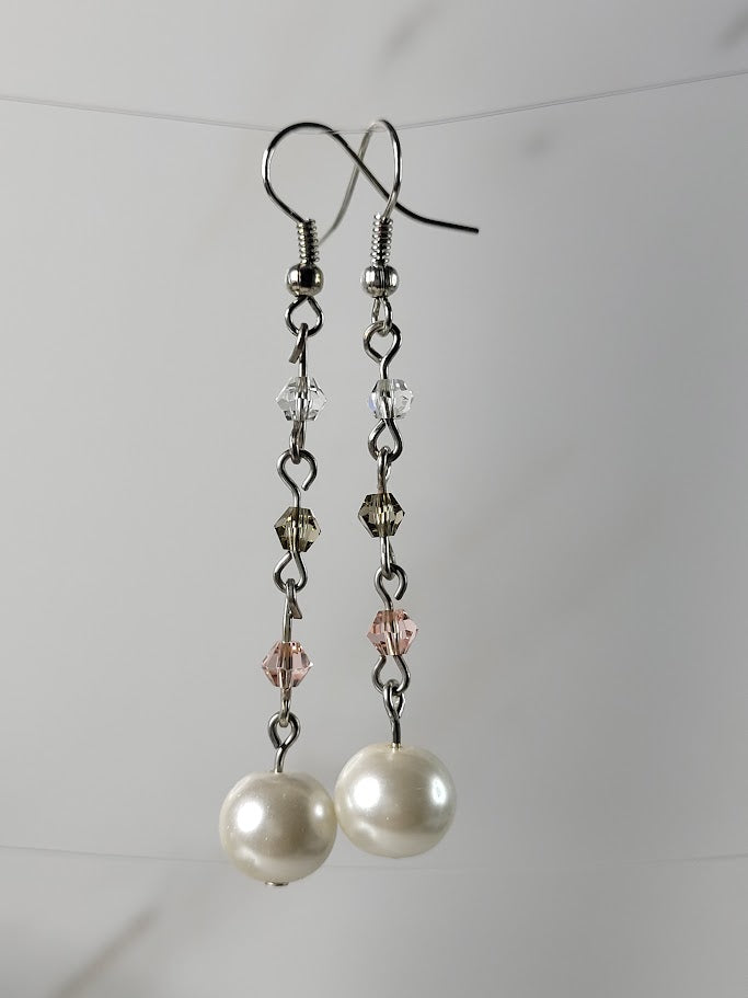 Pearl Chain Drop Earrings