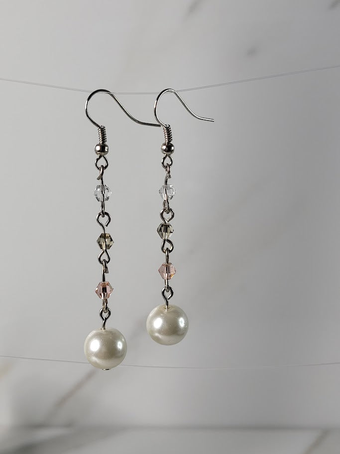 Pearl Chain Drop Earrings