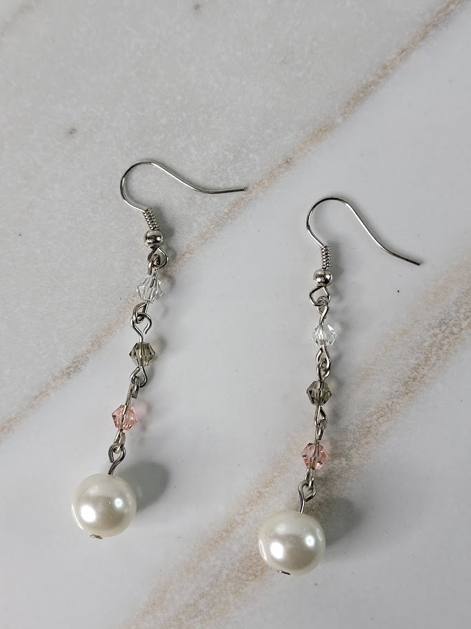 Pearl Chain Drop Earrings