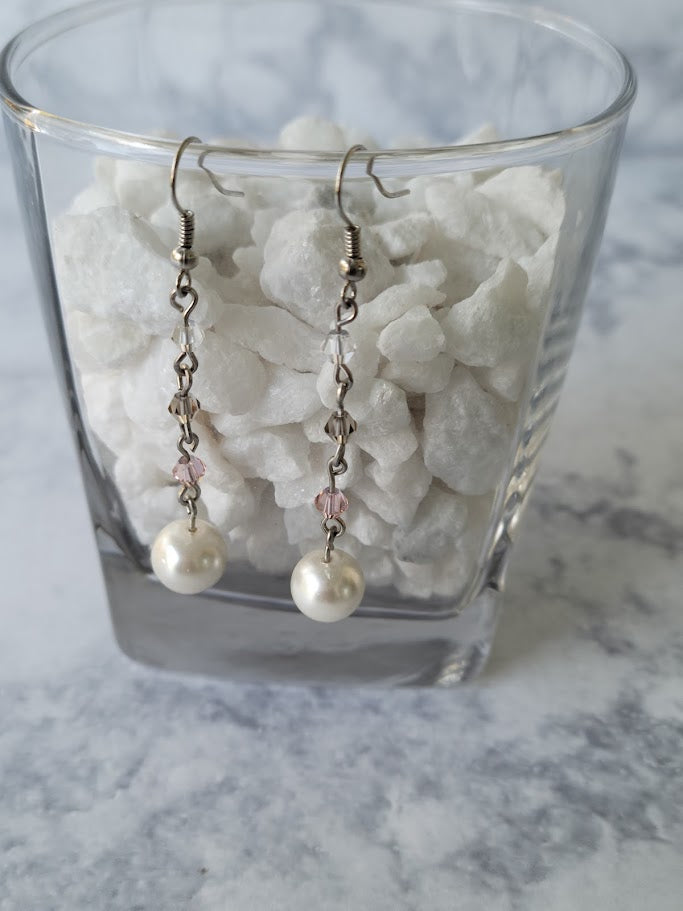 Pearl Chain Drop Earrings