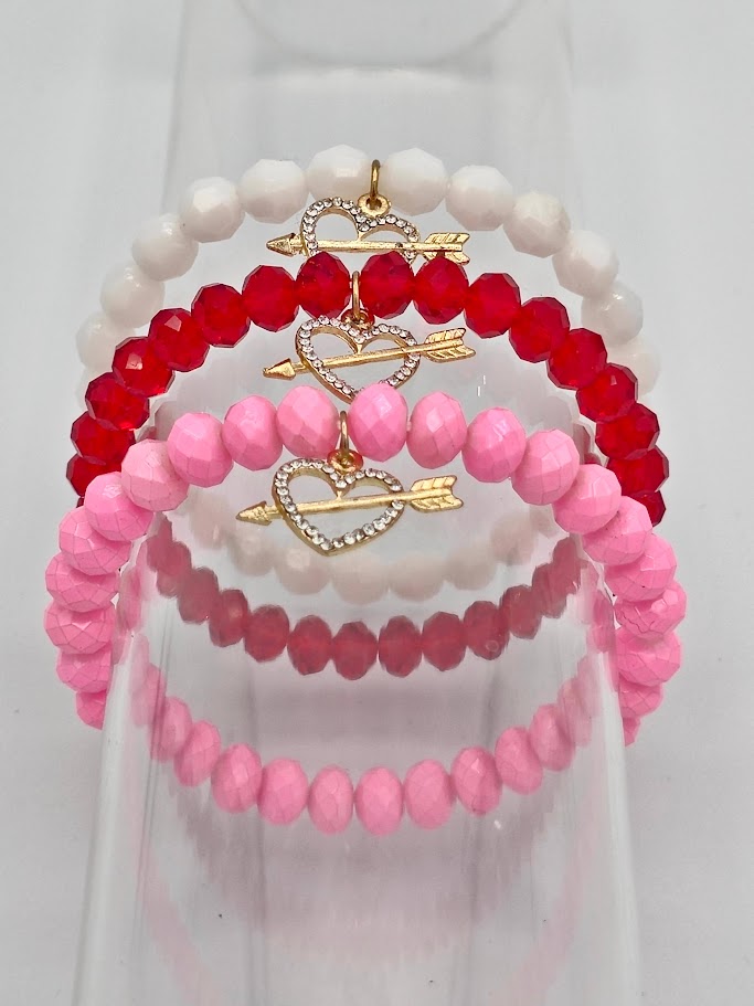 Heart & Arrow Beaded Bracelet