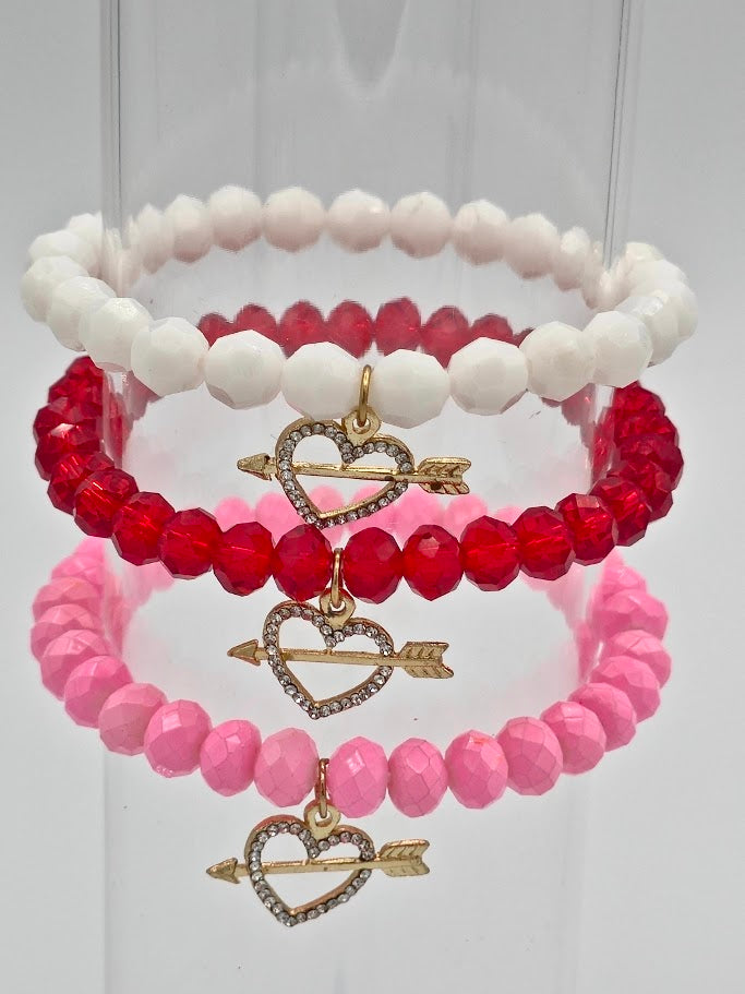 Heart & Arrow Beaded Bracelet
