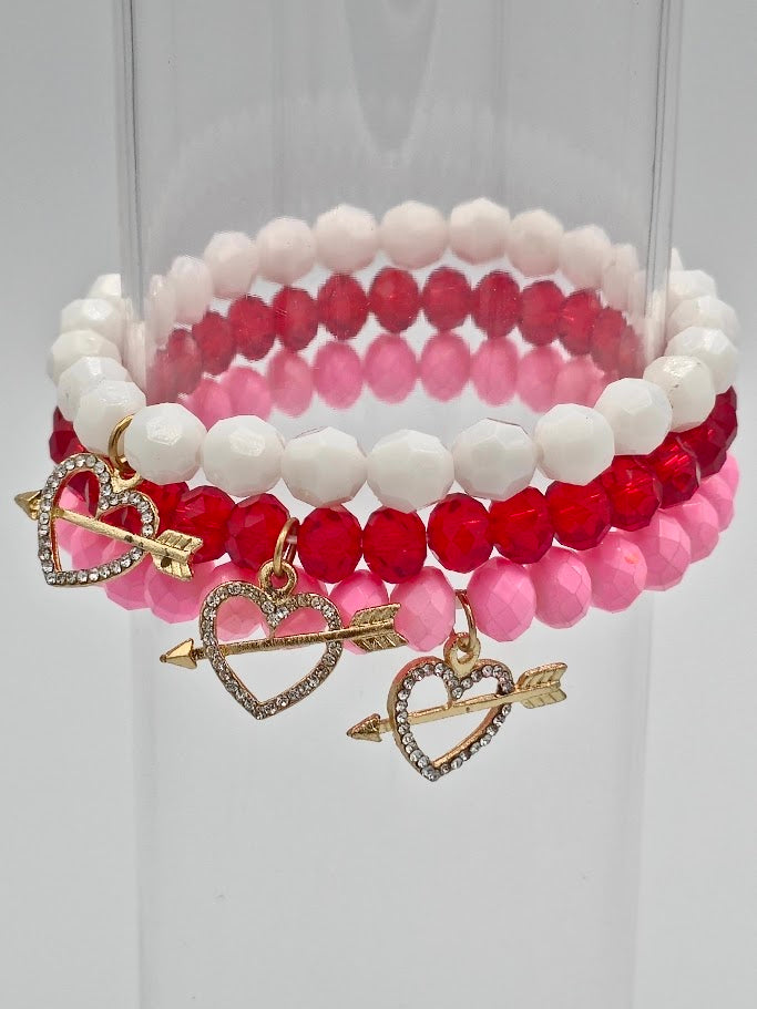 Heart & Arrow Beaded Bracelet