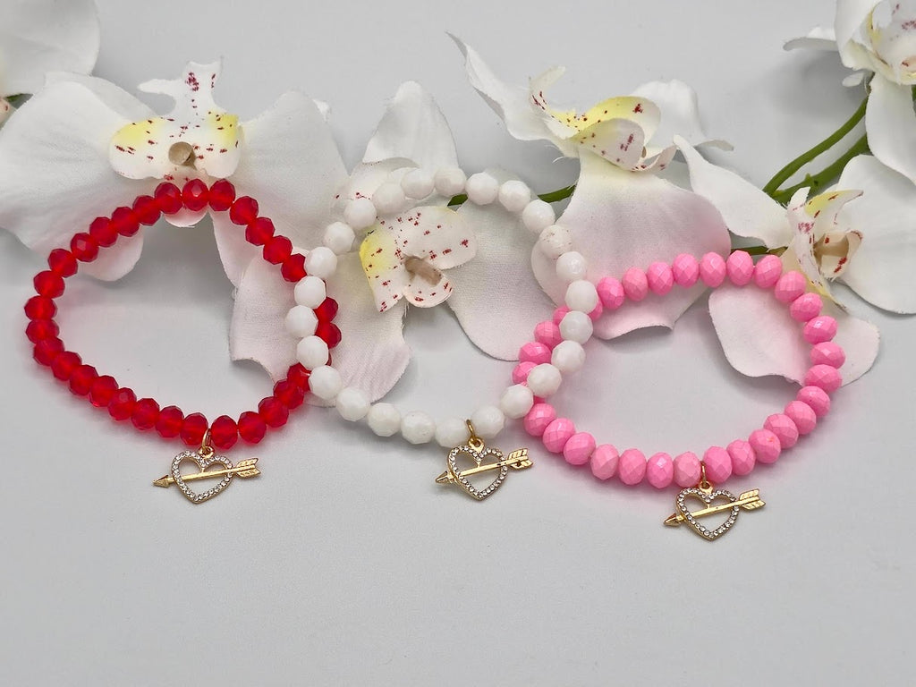 Heart & Arrow Beaded Bracelet