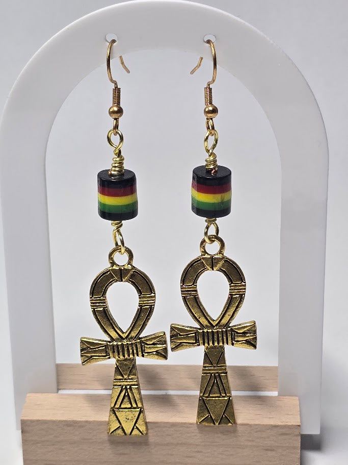 Ankh Dangle Earrings