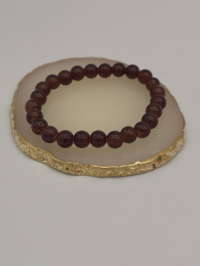 8mm Glass Bead Stretch Bracelet