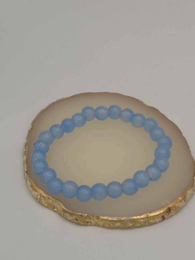 8mm Glass Bead Stretch Bracelet