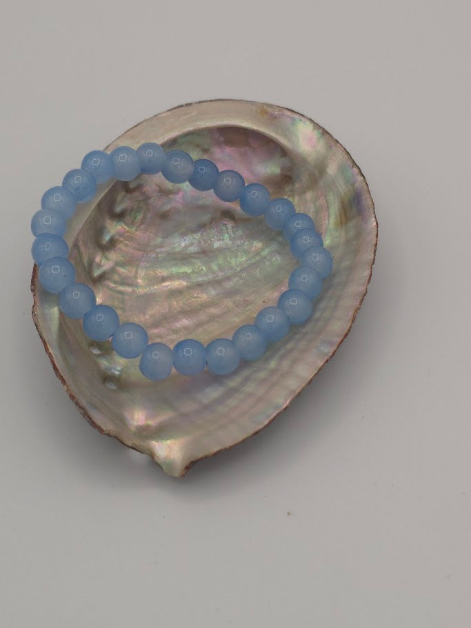 8mm Glass Bead Stretch Bracelet