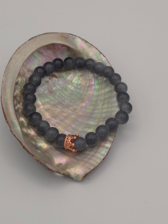 8mm Glass Bead Stretch Bracelet
