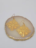 Gold Filigree Dangle Earrings
