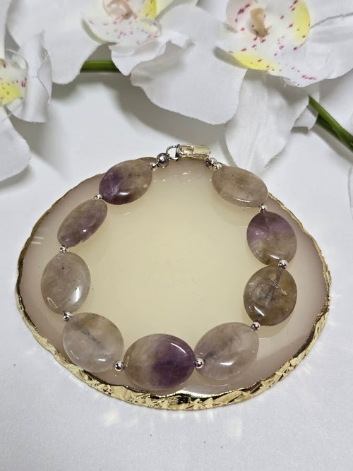 Amethyst Oval Gemstone Bracelet