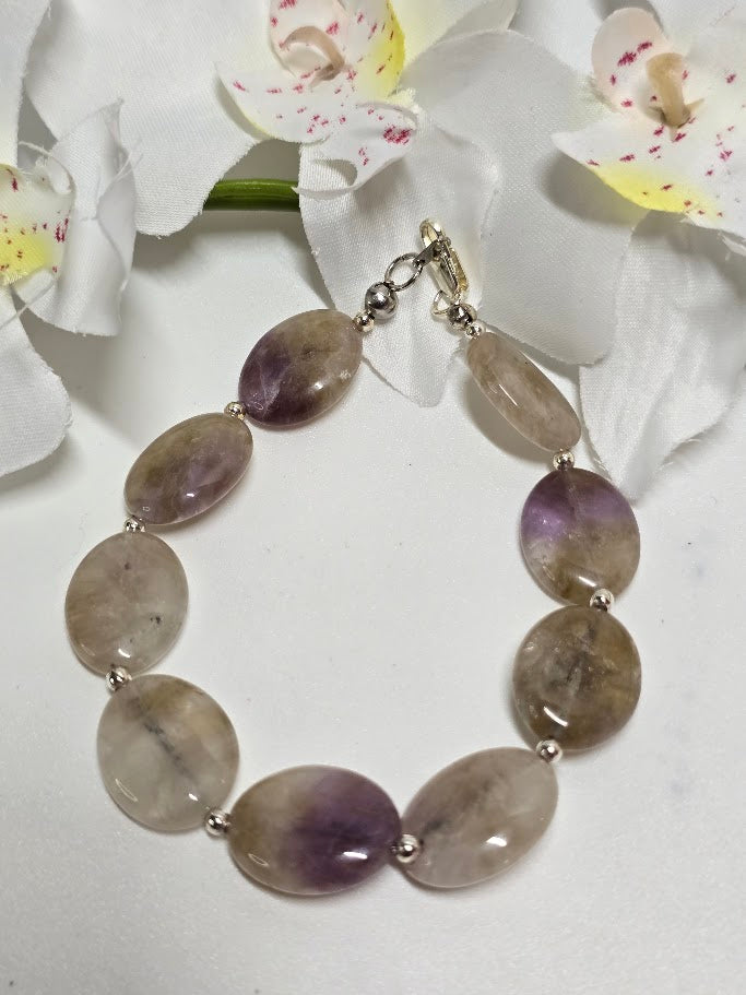 Amethyst Oval Gemstone Bracelet