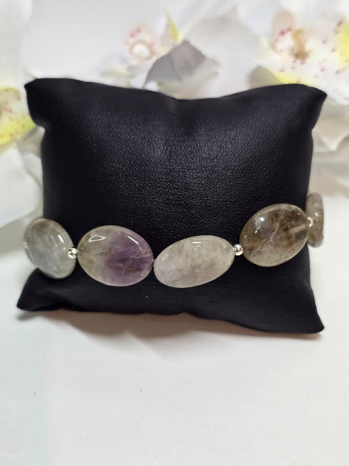 Amethyst Oval Gemstone Bracelet