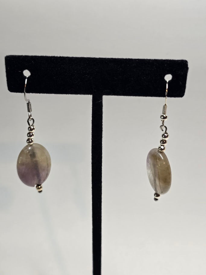 Fluorite Gemstone Drop Earrings