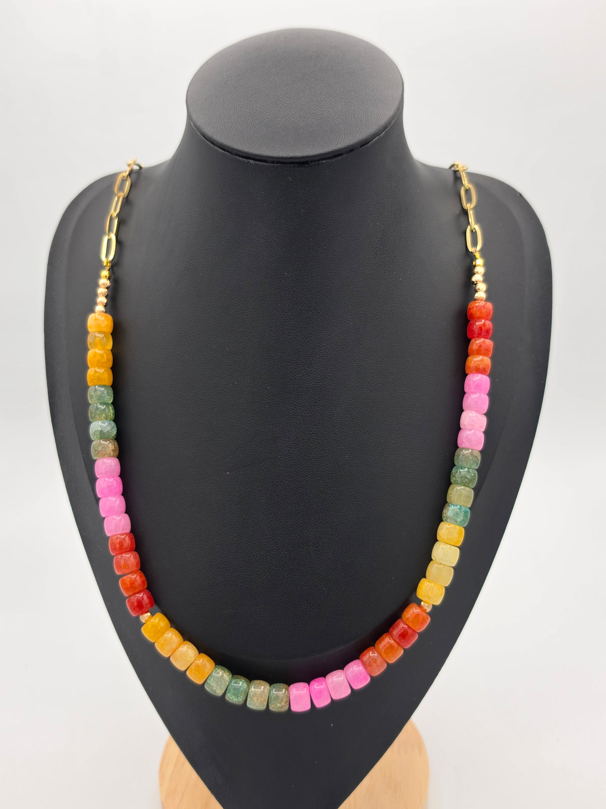 Candy Color Glass Bead Necklace