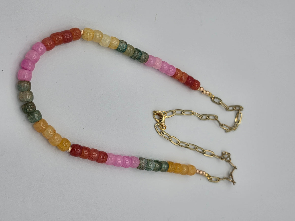Candy Color Glass Bead Necklace