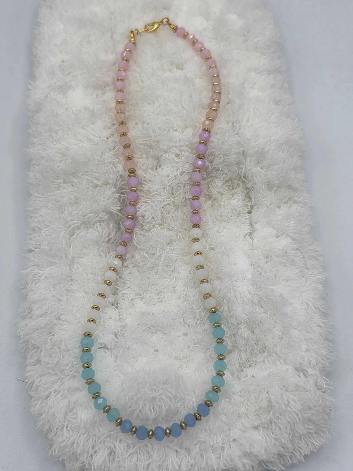 Pastel Ombre Glass Bead Necklace