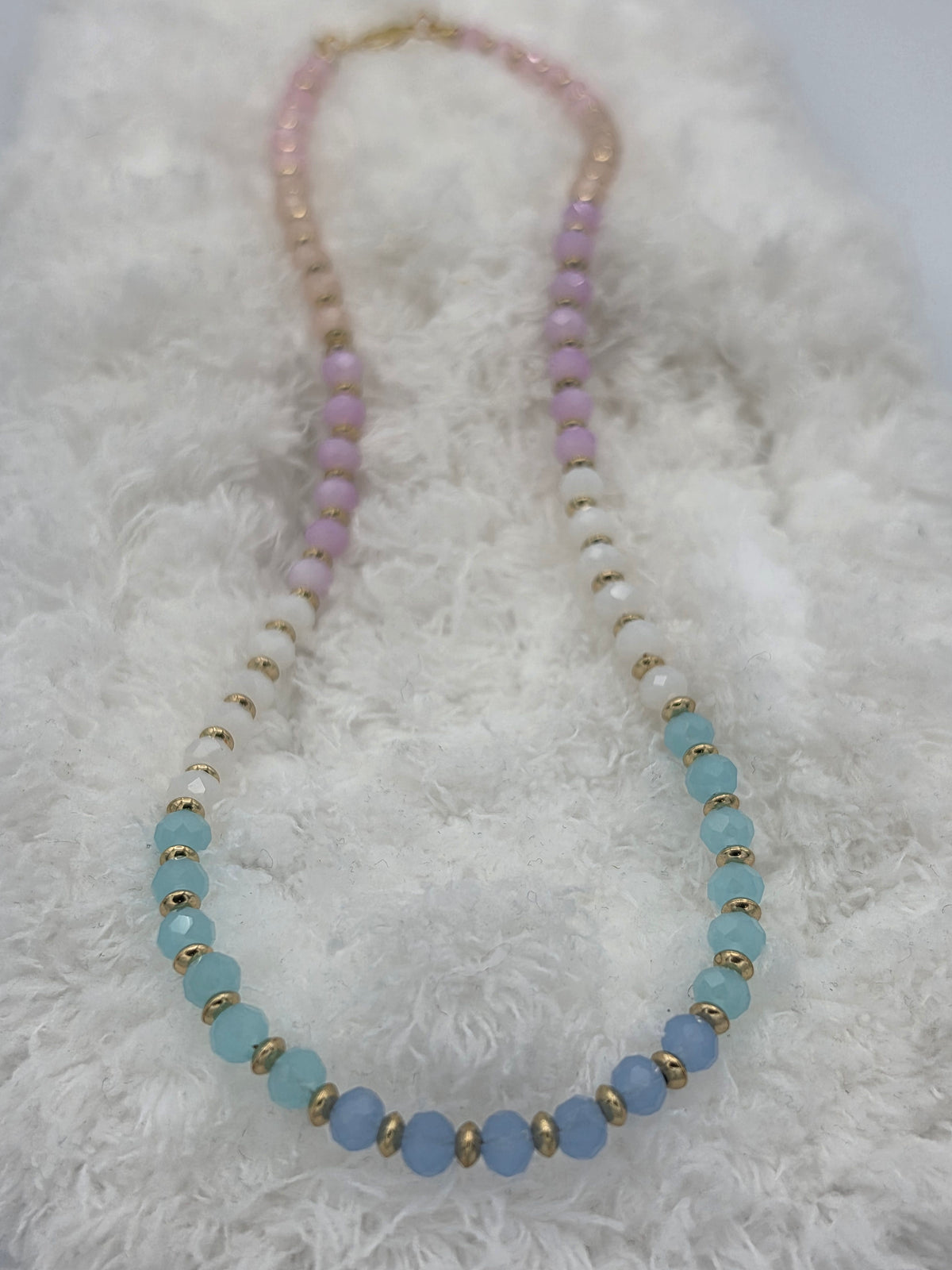 Pastel Ombre Glass Bead Necklace