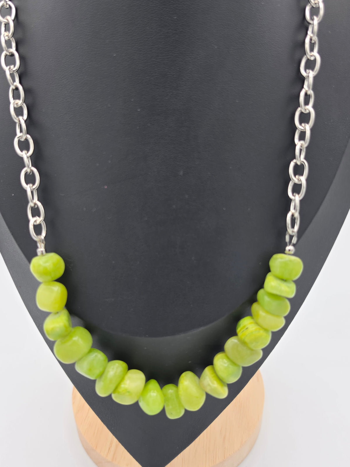 Lime Green Serpentine Chain Necklace