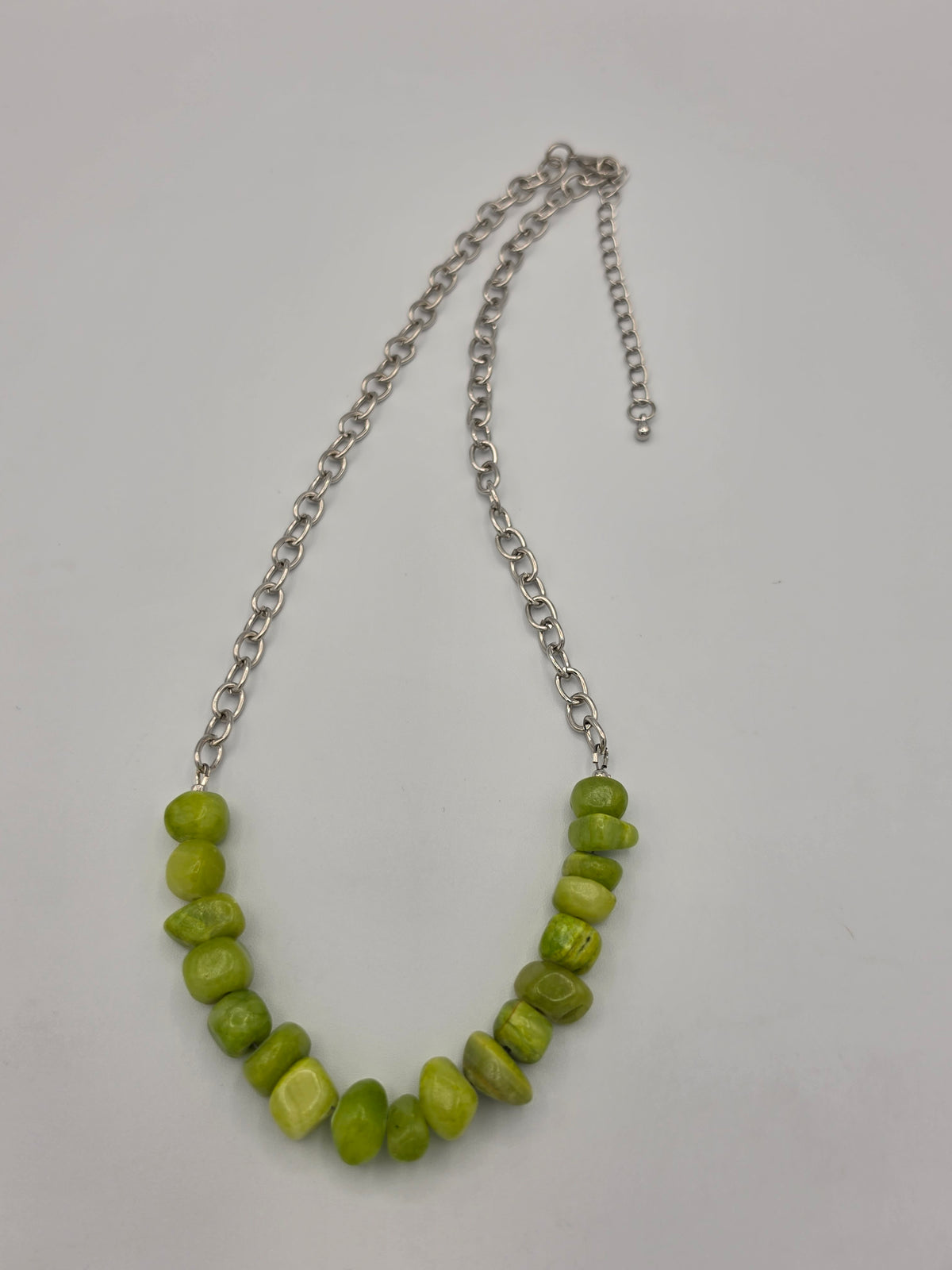 Lime Green Serpentine Chain Necklace