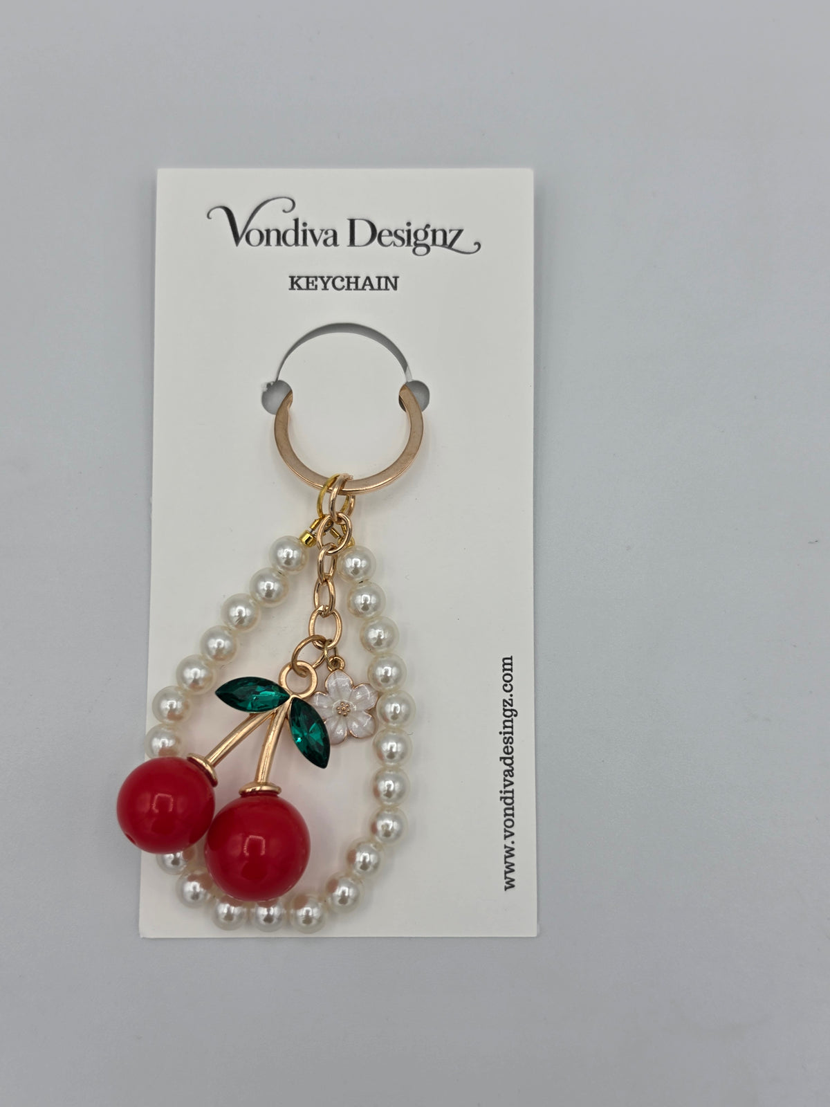 Cherry Pearl Keychain & Bag Charm