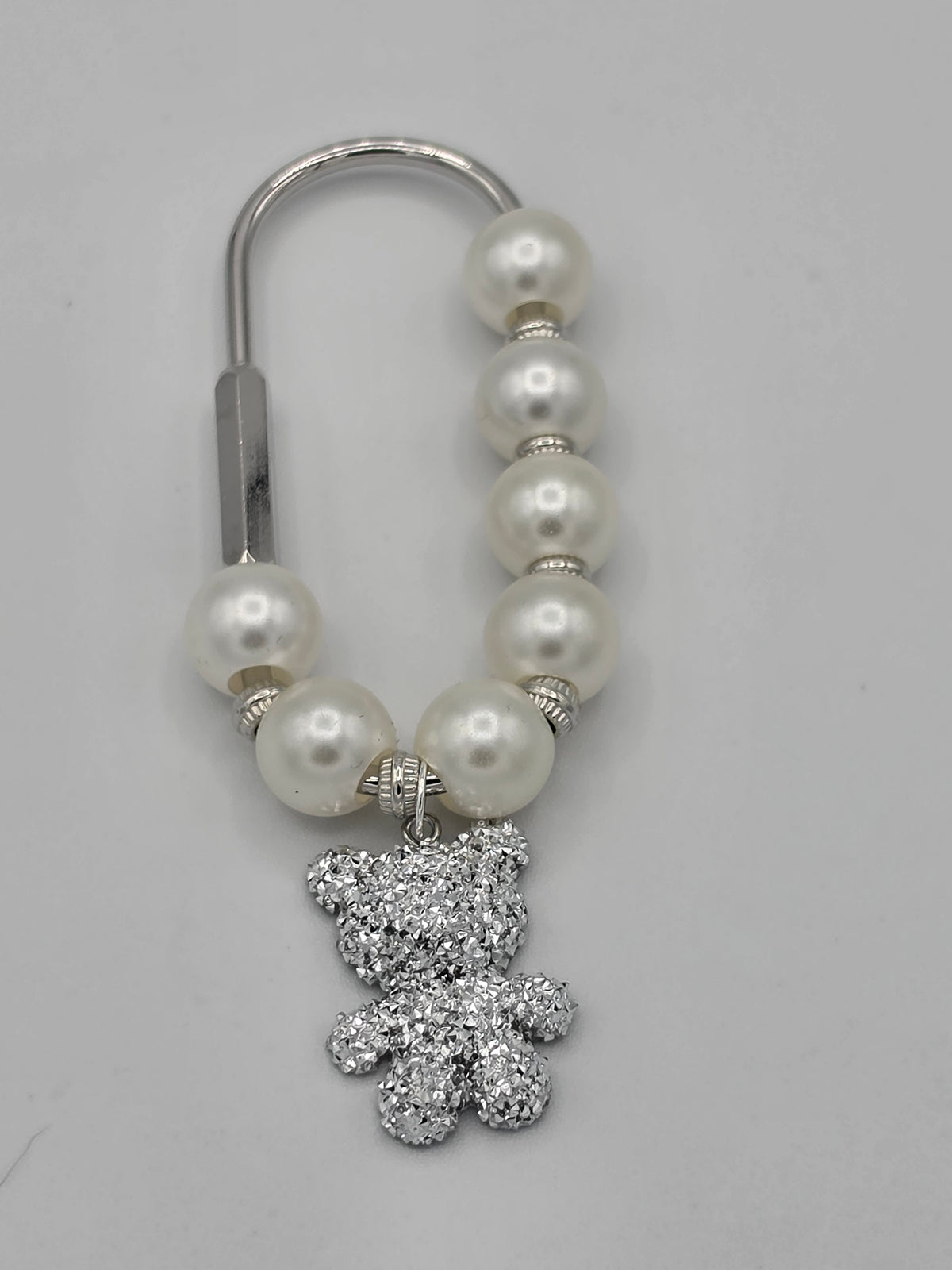 Pearl & Glitter Bear Purse Hook