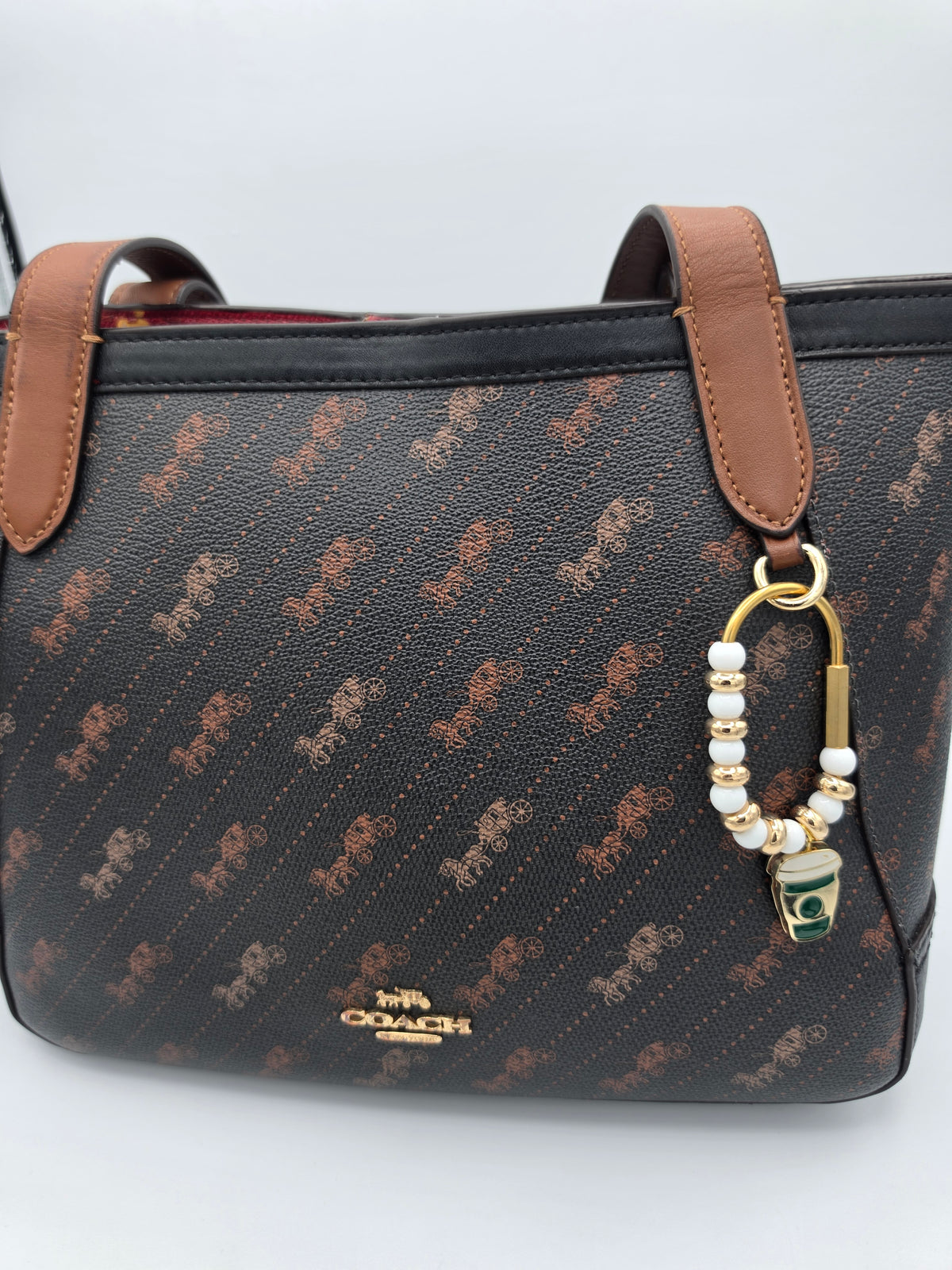 Coffee Lover Beaded Purse Hook