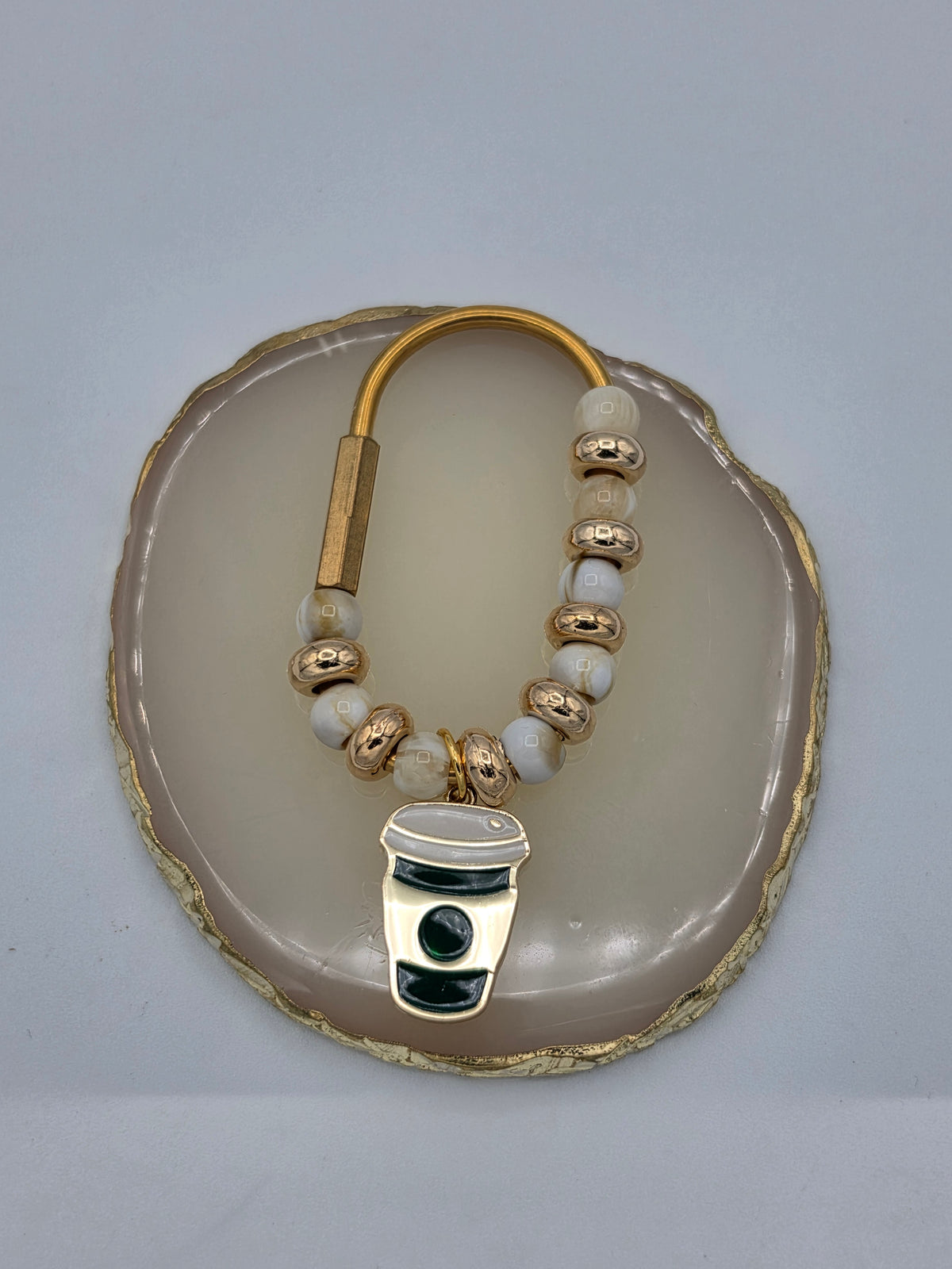 Coffee Lover Beaded Purse Hook