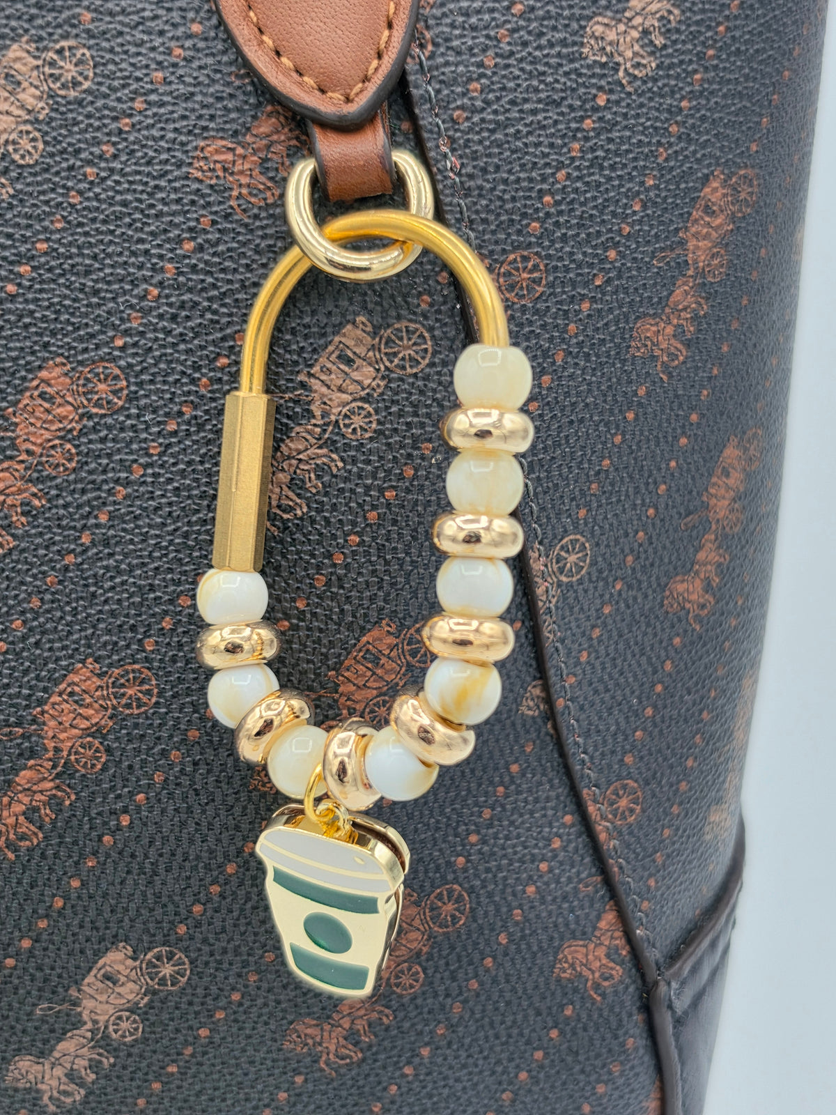 Coffee Lover Beaded Purse Hook