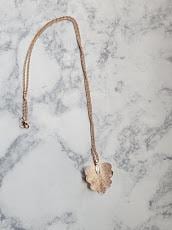 Rose Gold Leaf Pendant Necklace | 24 Inch Chain, Nature Inspired