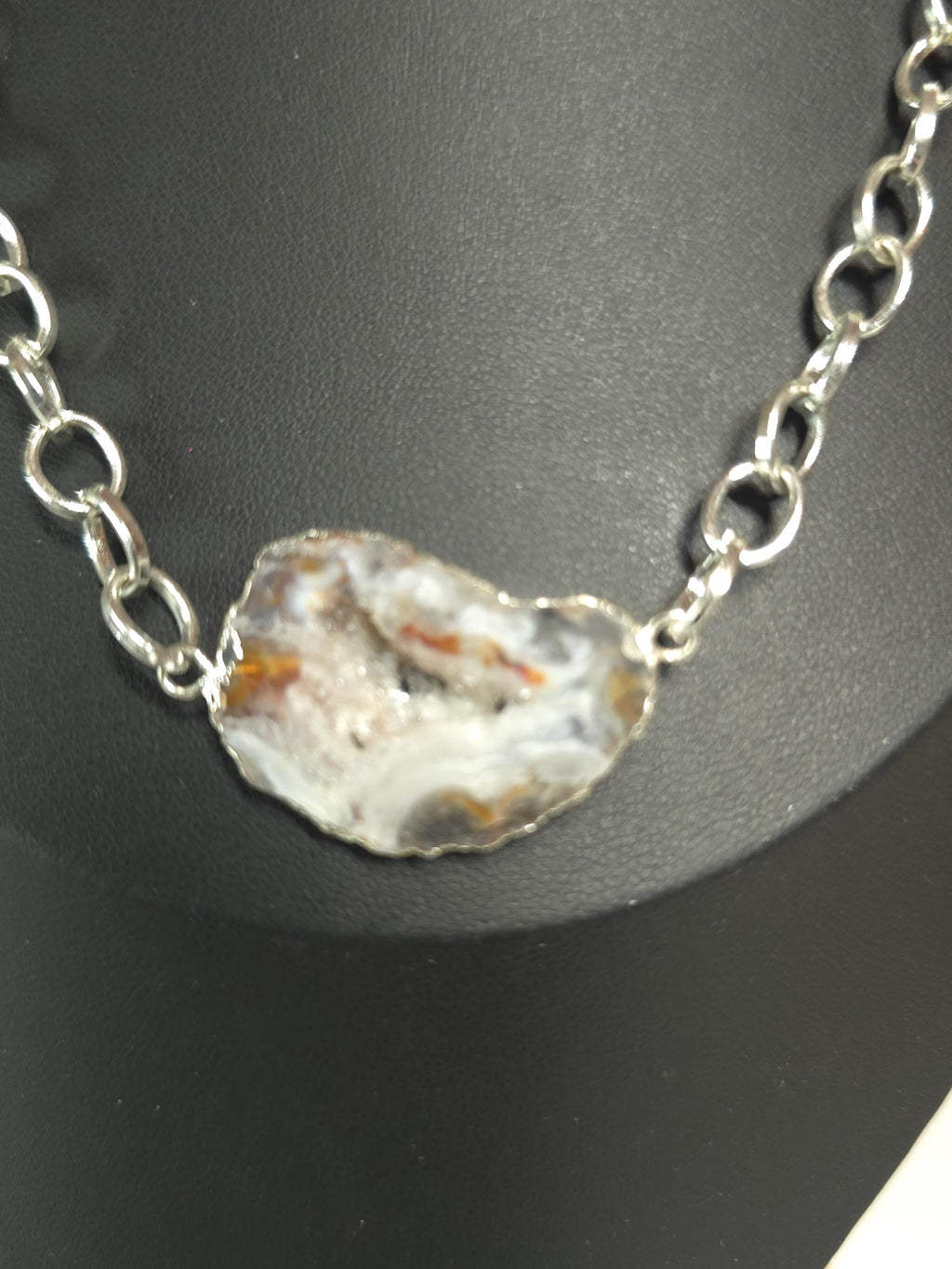 Raw Stone Pendant Necklace