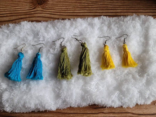 Tassel Earrings/Dangle Earrings/Tassel Embroidery thread Earrings