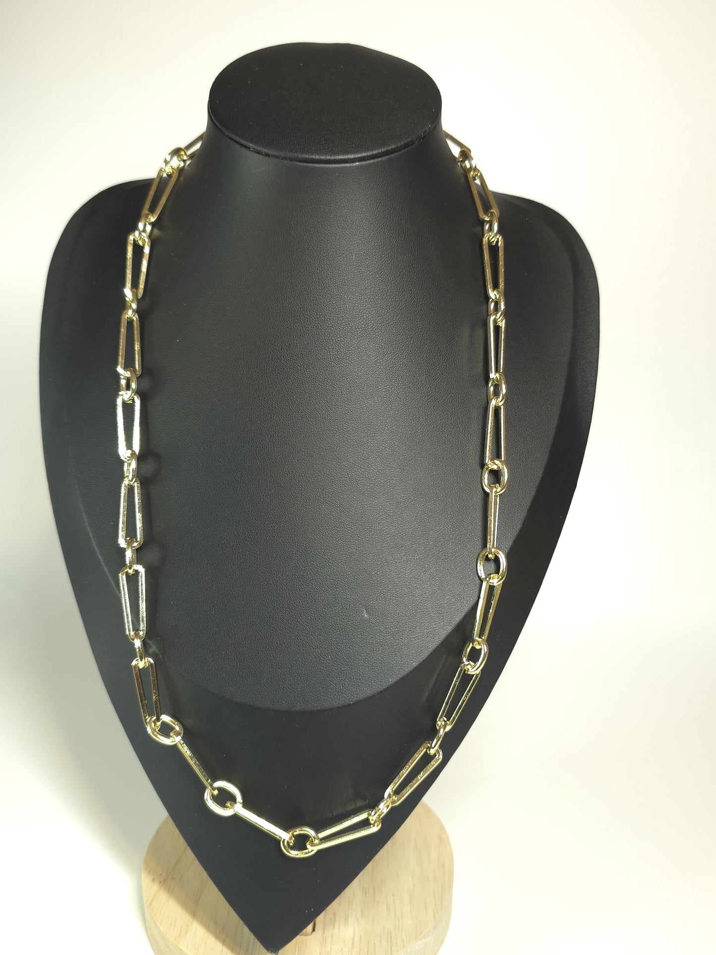 Gold Paperclip Chain Necklace | Minimalist Layering, 22.5 in