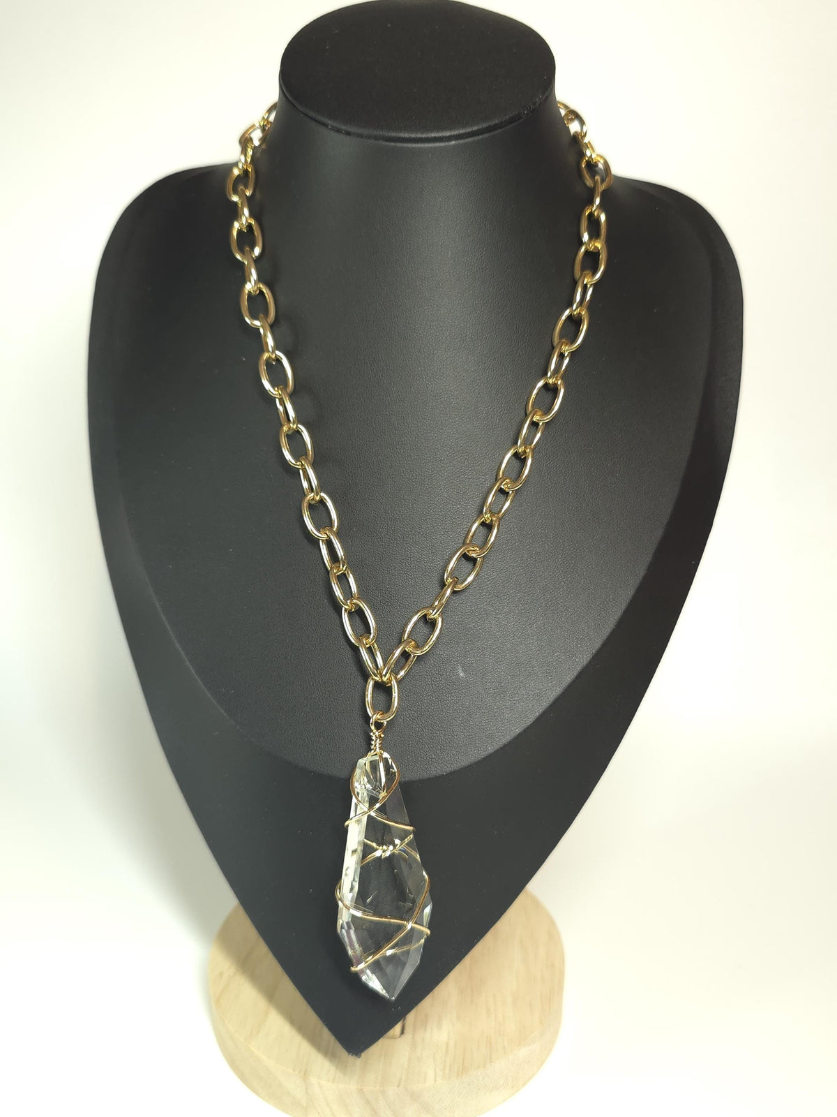 Faux Quartz Crystal Necklace