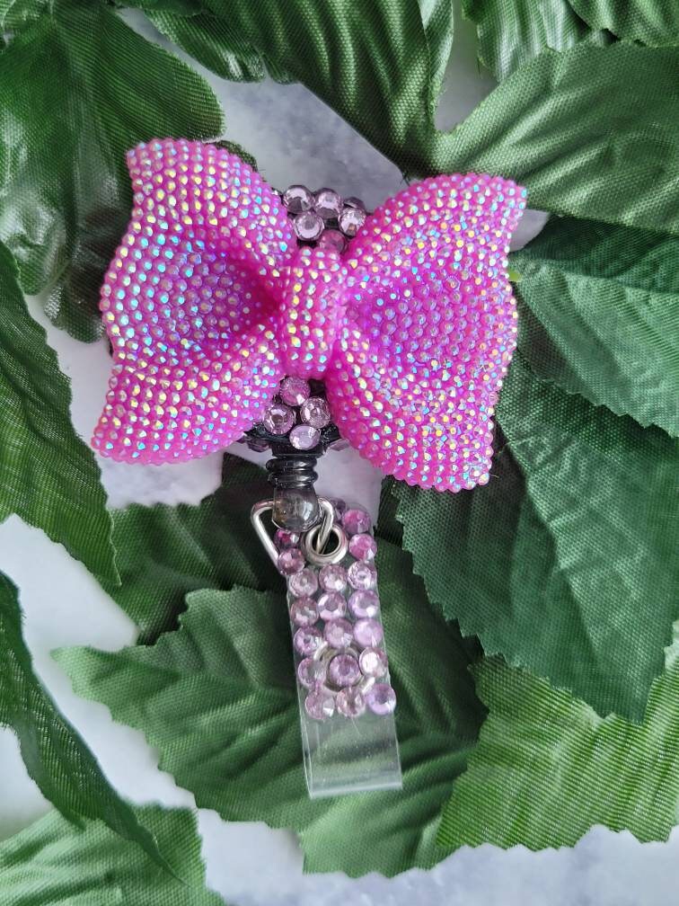Iridescent Bow Badge Reel