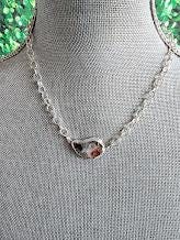Raw Stone Necklace | Silver Chain Gemstone Necklace | Handmade One of a Kind Jewelry