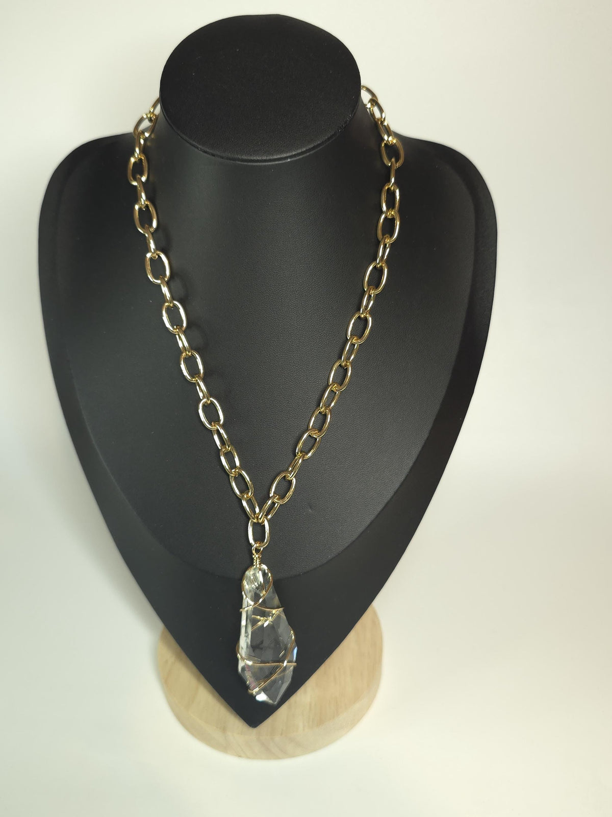 Faux Quartz Crystal Necklace