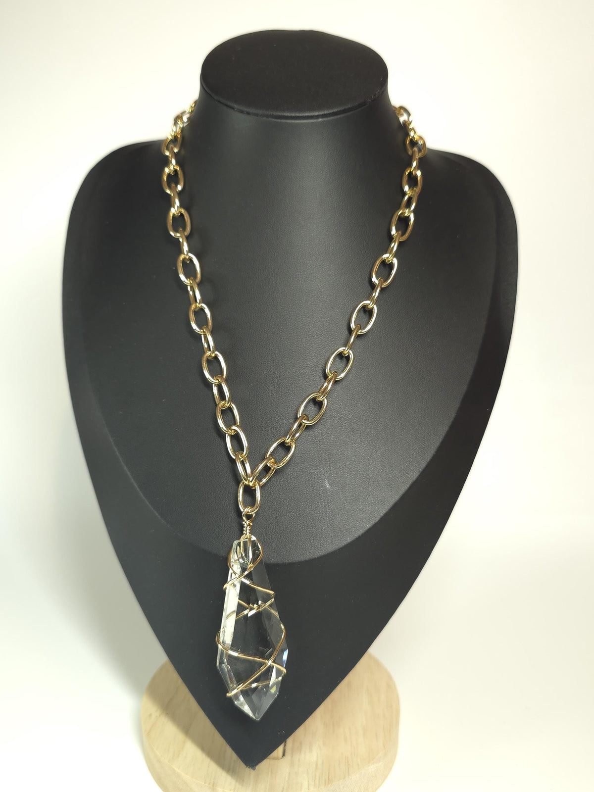 Faux Quartz Crystal Necklace