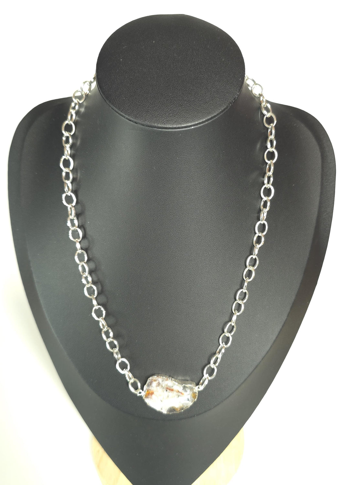 Raw Stone Pendant Necklace