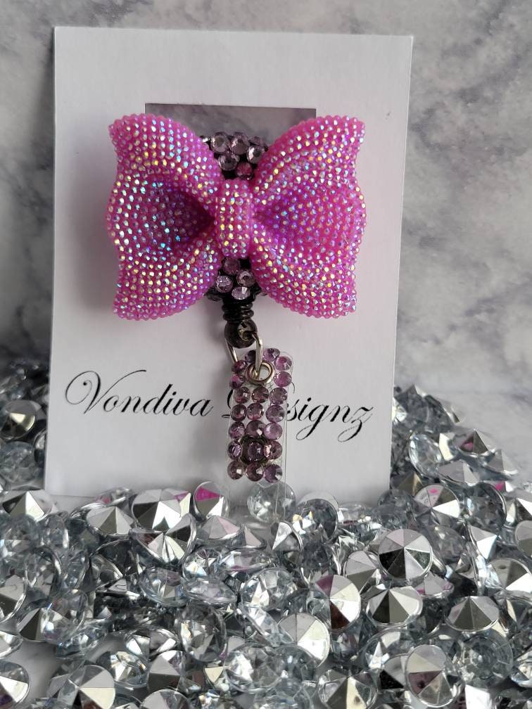 Iridescent Bow Badge Reel