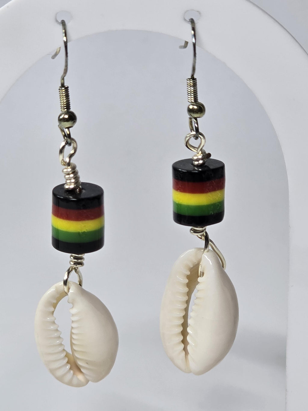 Pan-African Cowrie Shell Dangle Earrings