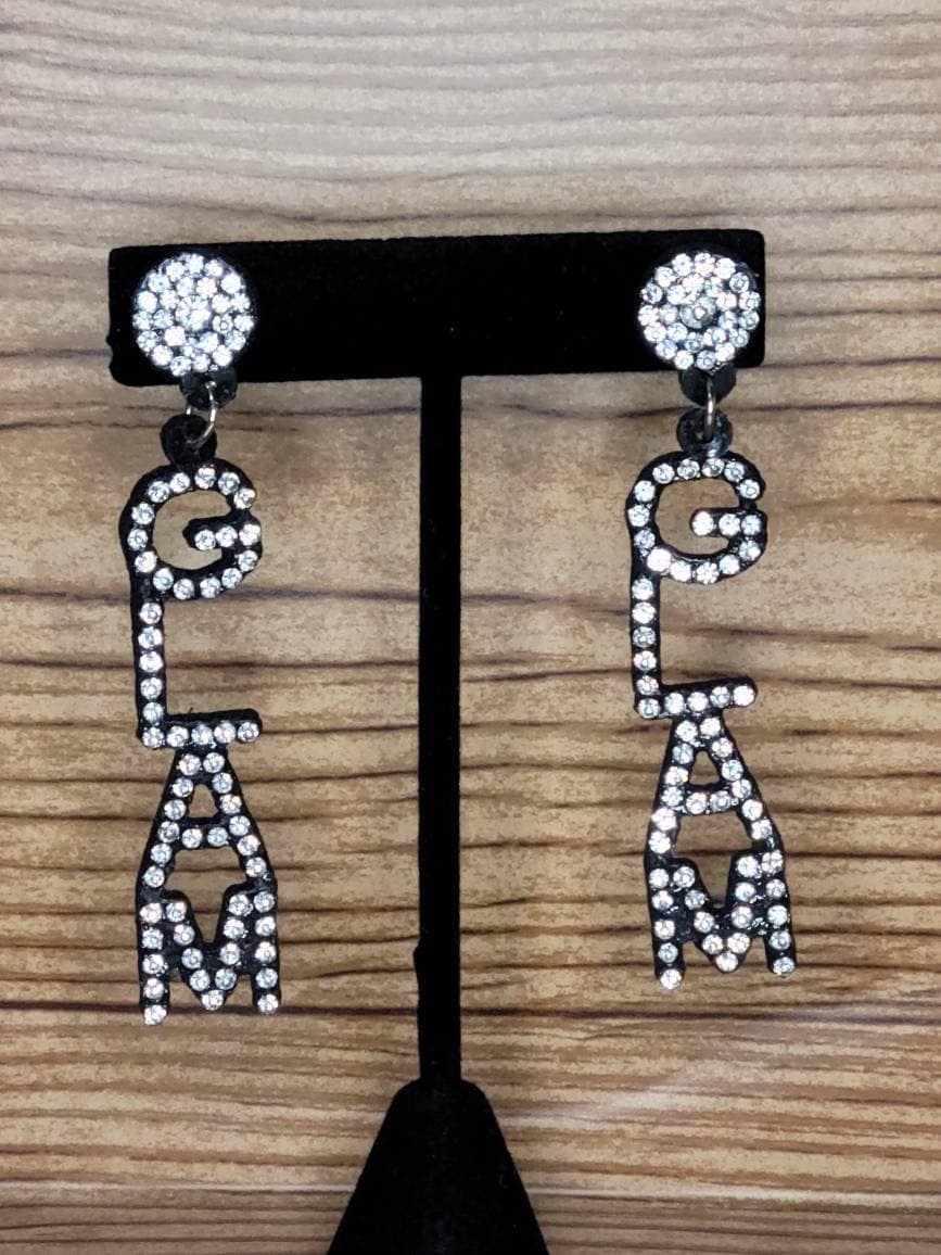 Rhinestone Glam Statement Stud Earrings | Sparkly Drop Studs | Bold Fashion Jewelry