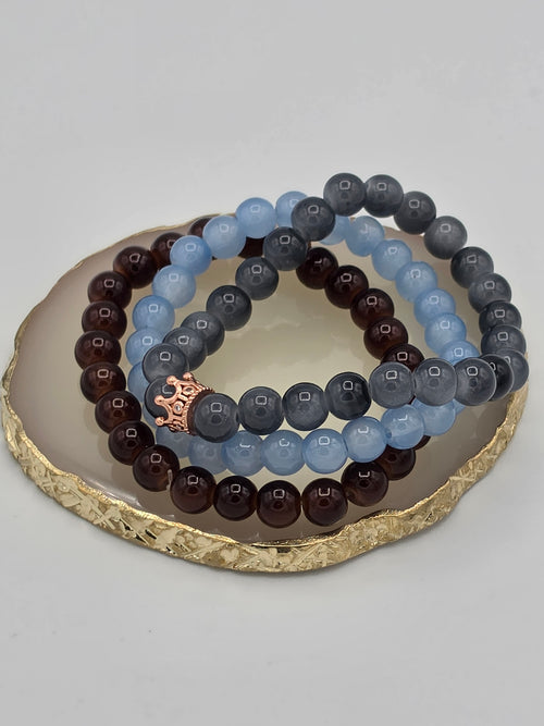 8mm Glass Bead Stretch Bracelet