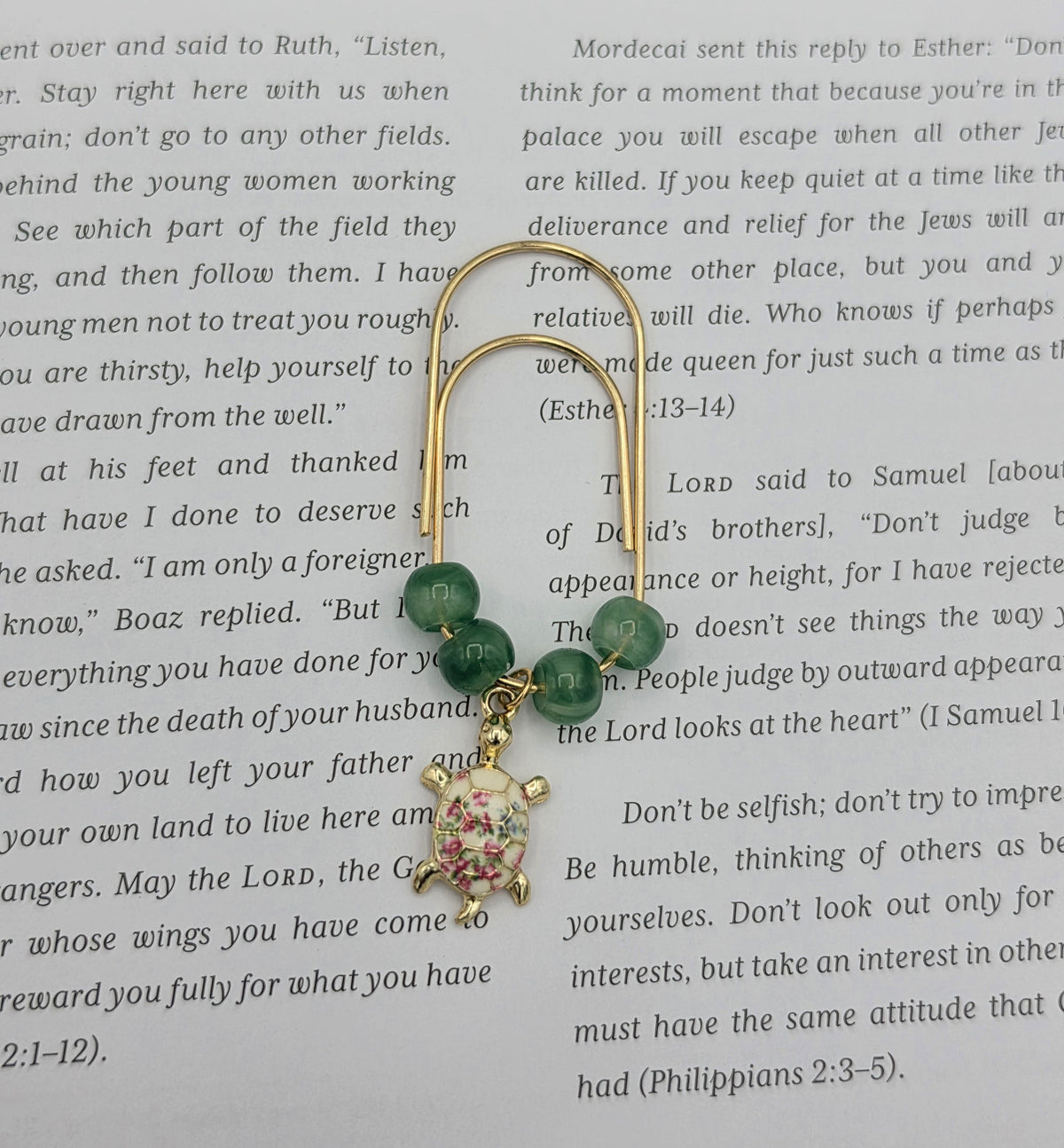 Turtle Beaded Bookmark